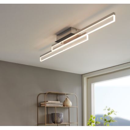 Eglo 780433 - LED Vannas istabas griestu lampa YANGUAS 2xLED/11W/230V 3000K IP44 matēts hroms