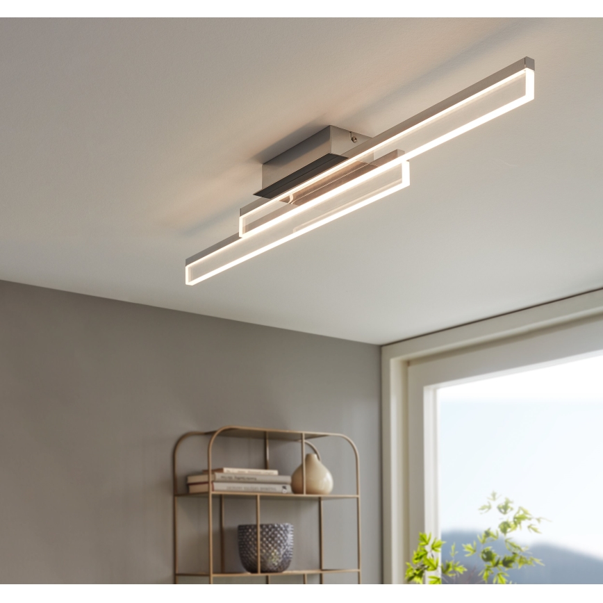 Eglo 780433 - LED Vannas istabas griestu lampa YANGUAS 2xLED/11W/230V 3000K IP44 matēts hroms