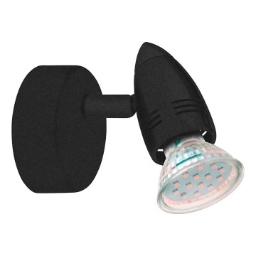 Eglo 780443 - LED Sienas starmetis SABADELL 1xGU10/2,8W/230V 3000K melna