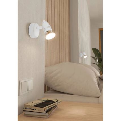 Eglo 780447 - LED Sienas starmetis SABADELL 1xGU10/2,8W/230V 3000K balta