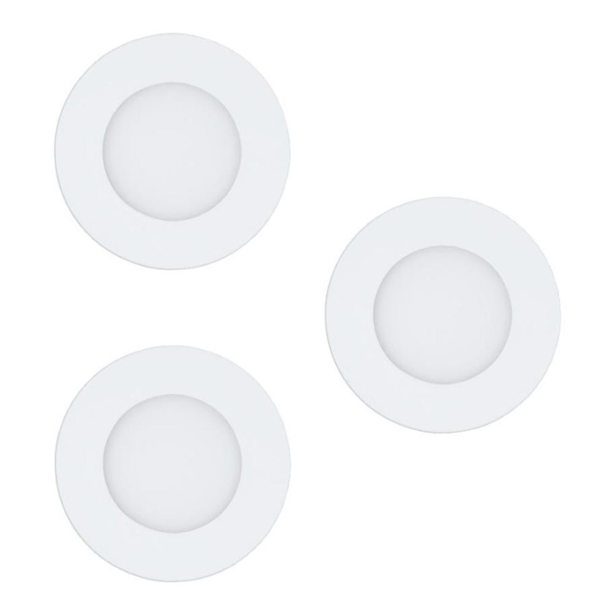 Eglo 78195 - Komplekts 3x iebūvējami LED griestu gaismekļi FUEVA LED/2,7W/230V diam. 8,5 cm
