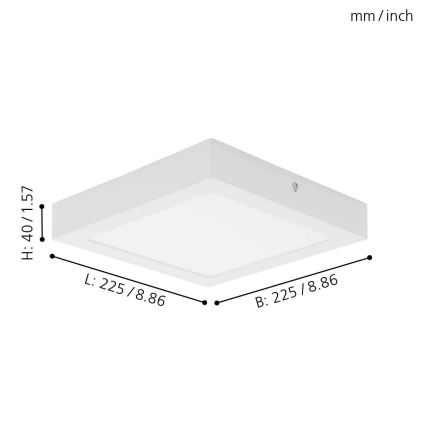 Eglo 78202 - LED Griestu lampa FUEVA LED/16,5W/230V