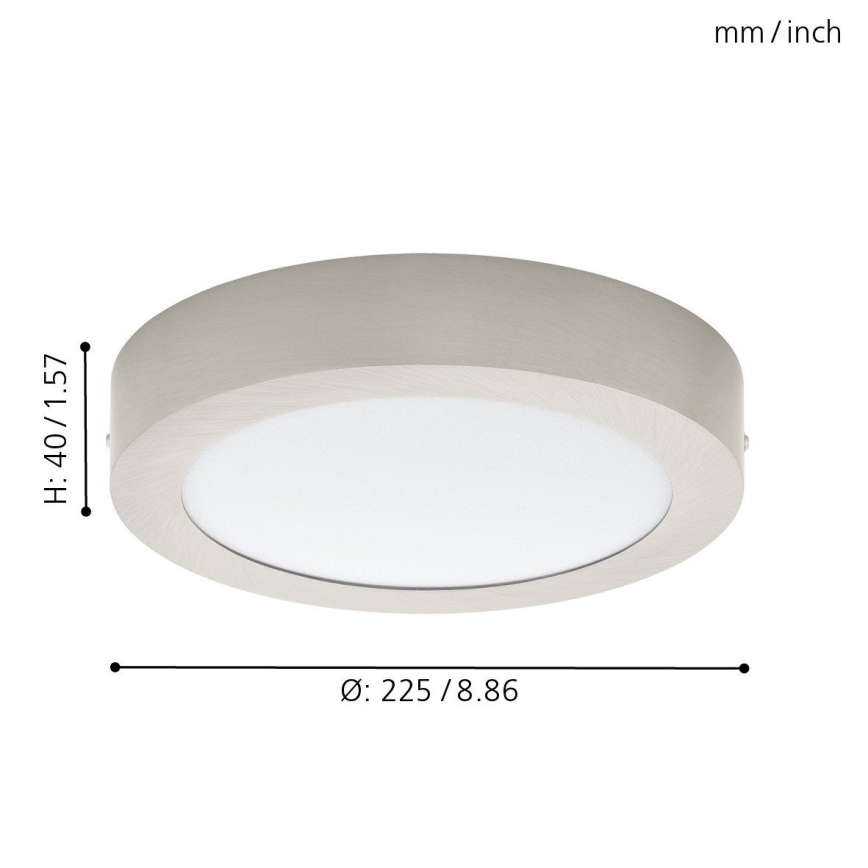 Eglo 78214 - LED griestu gaismeklis FUEVA LED/16,5W/230V diam. 22,5 cm