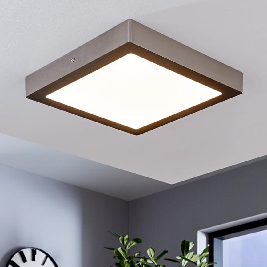 Eglo 78218 - LED griestu lampa FUEVA LED/22W/230V 30x30 cm matēts hroms