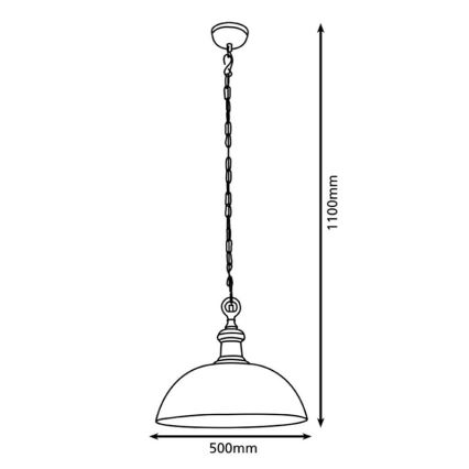 Eglo 78301 - Lustra ar auklu EASINGTON 1xE27/60W/230V