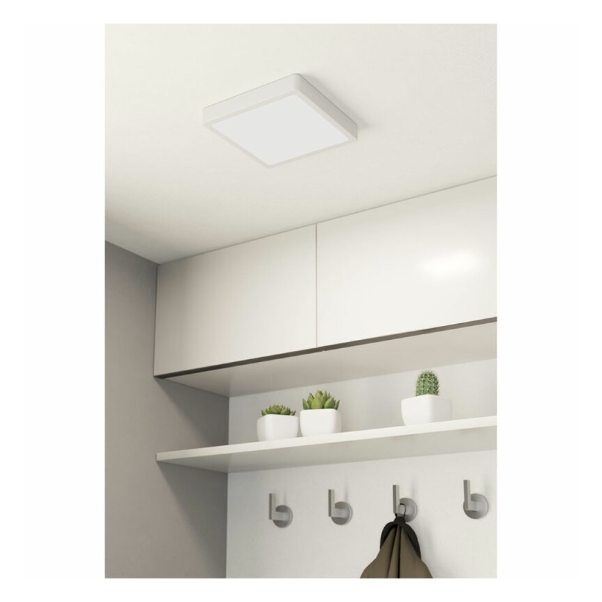 Eglo 78679 - LED griestu gaismeklis FUEVA LED/17W/230V 21x21 cm balts