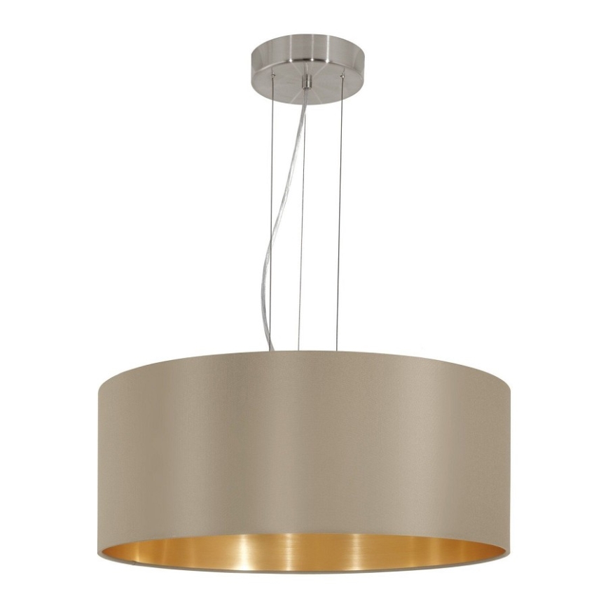 Eglo 78693 - Lustra ar auklu MASERLO 3xE27/60W/230V d. 53 cm bēša/varš