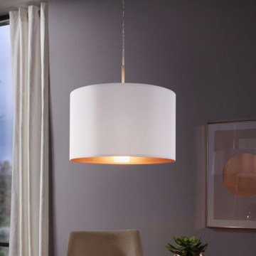 Eglo 78695 - Lustra ar auklu PASTERI 1xE27/60W/230V balta