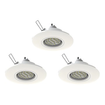 Eglo 78704 - KOMPLEKTS 3x LED Iegremdējama lampa PENETO 1xGU10/3,3W/230V balta