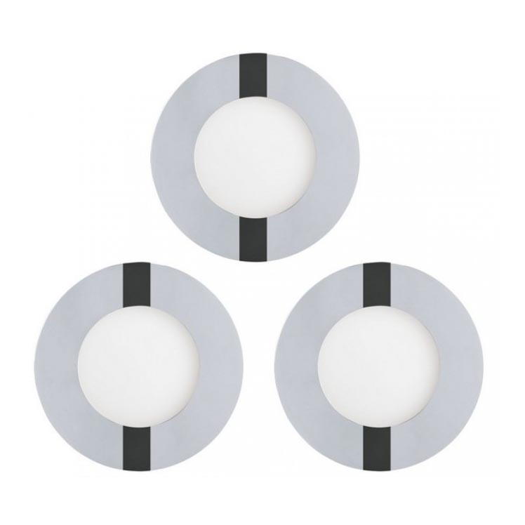 Eglo 78733 - KOMPLEKTS 3x LED Iegremdējama vannas istabas lampa FUEVA 1xLED/2,7W/230V IP44