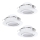 Eglo 78755 - KOMPLEKTS 3x LED Iegremdējama lampa PINEDA 1xLED/6W/230V 3000K balta