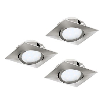 Eglo 78758 - KOMPLEKTS 3x LED Iegremdējama lampa PINEDA LED/6W/230V