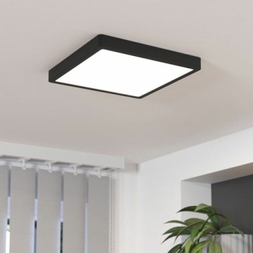 Eglo 78815 - LED griestu gaismeklis FUEVA LED/20,5W/230V 28,5x28,5 cm melns