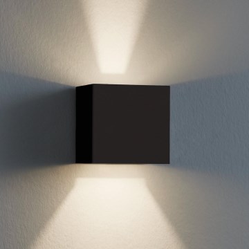 Eglo 79215 - LED Āra sienas lampa CALPINO 2xLED/3,3W/230V 3000K IP54 melna