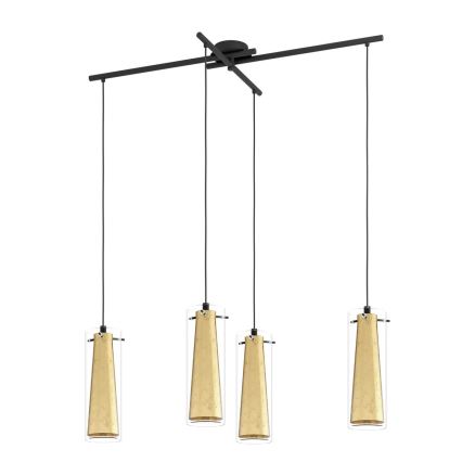 Eglo 79344 - Lustra ar auklu PINTO GOLD 4xE27/40W/230V zelta