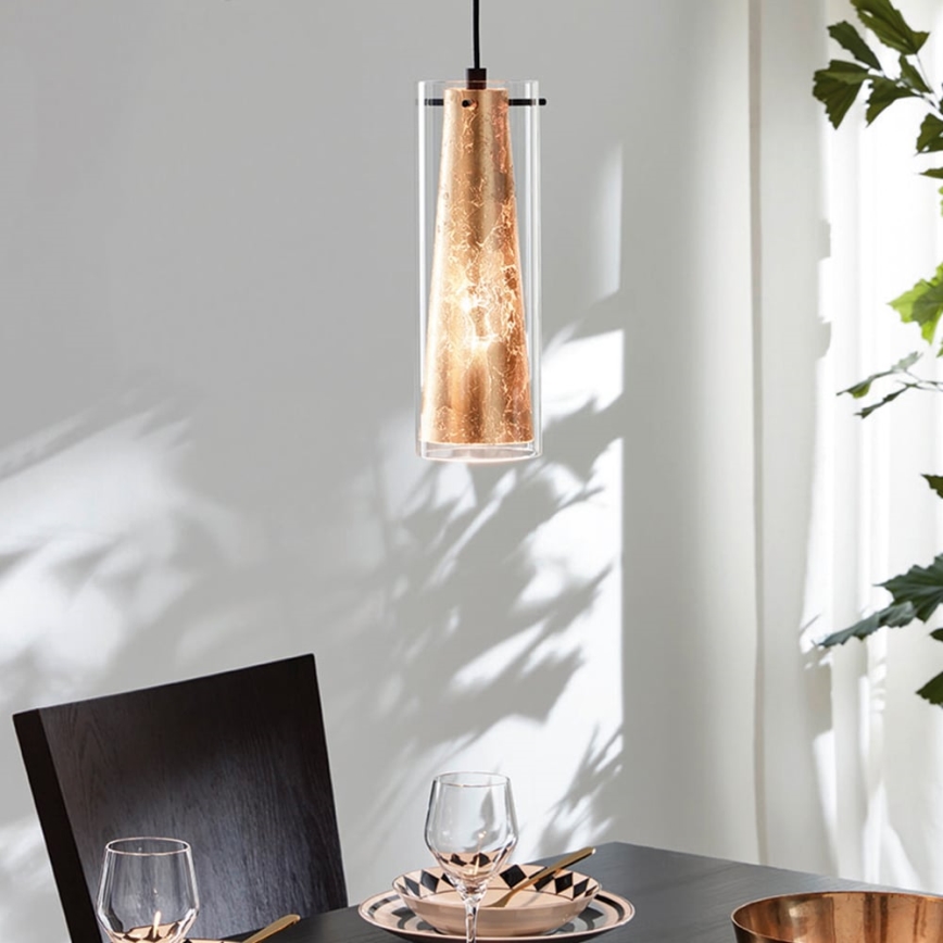 Eglo 79344 - Lustra ar auklu PINTO GOLD 4xE27/40W/230V zelta