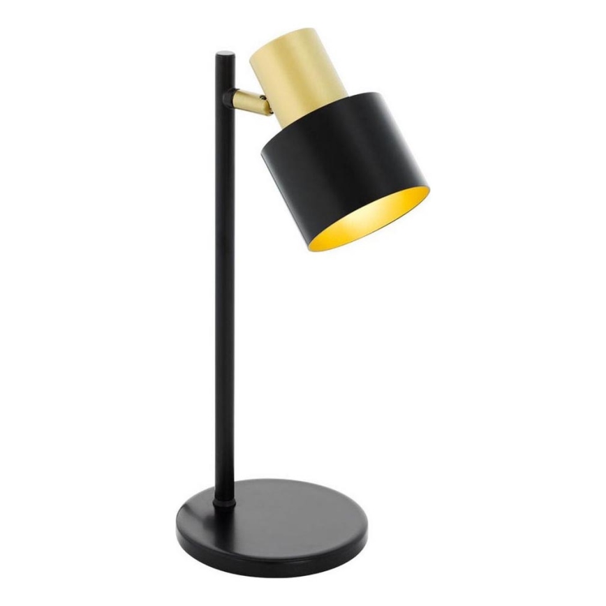 Eglo 79375 - Galda lampa FIUMARA 1xE27/60W/230V melna/zelta