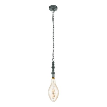Eglo 79407 - LED lustra uz ķēdes PENSILVA 1xE27/8W/230V melna