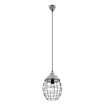 Eglo 79435 - Karājošais gaismeklis BAMPTON uz vada 1xE27/60W/230V pelēks/melns