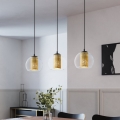 Eglo 79461 - Pakaramā lampa ar kabeli BOLSANO 3xE27/28W/230V zeltaina/melna