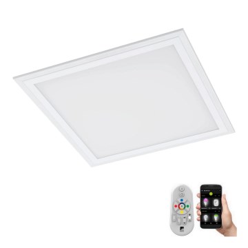 Eglo 79464 - LED Aptumšojama griestu lampa POZZALLO LED/16W/230V 2700-6500K 30x30 cm balta + tālvadības pults