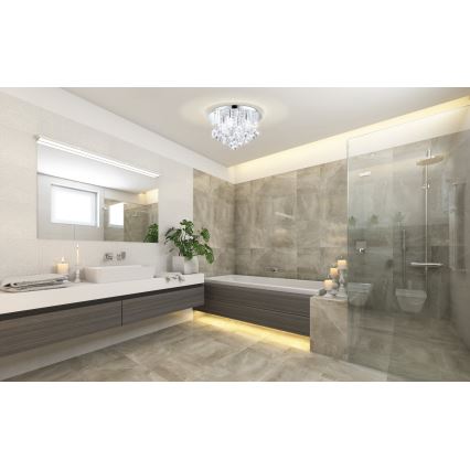 Eglo 79516 - LED Vannas istabas griestu lampa MONTEPRANDONE 8xG9/3W/230V IP44 spīdīgi hromēts