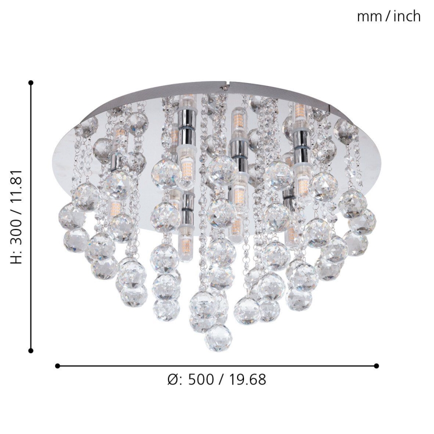 Eglo 79516 - LED Vannas istabas griestu lampa MONTEPRANDONE 8xG9/3W/230V IP44 spīdīgi hromēts