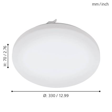 Eglo 79523 - LED Vannas istabas griestu lampa TUSCOLA LED/14,6W/230V IP44