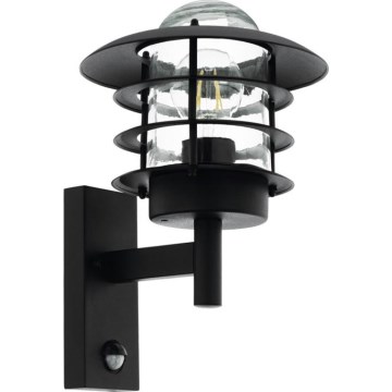 Eglo 79555 - Āra sienas lampa ar sensoru ZAMALENA 1xE27/60W/230V IP44