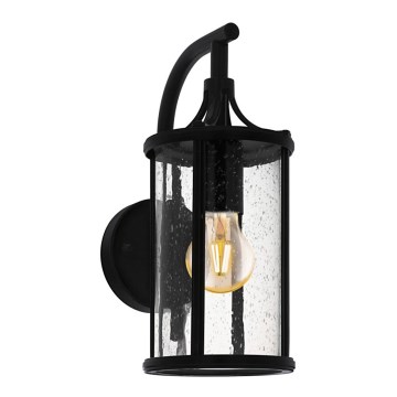 Eglo 79572 - Āra sienas lampa SANTA FLAVIA 1xE27/60W/230V IP44 melna