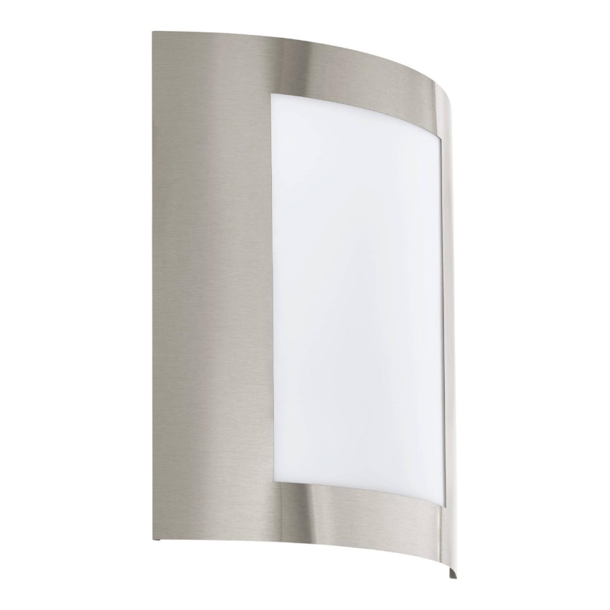 Eglo 79592 - Āra sienas lampa FIDELIDAD 1xE27/60W/230V IP44 matēts hroms
