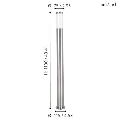EGLO - Āra lampa 1xE27/15W/230V IP65