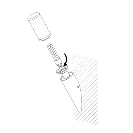 EGLO - Āra sienas lampa 1xE27/15W/230V IP44