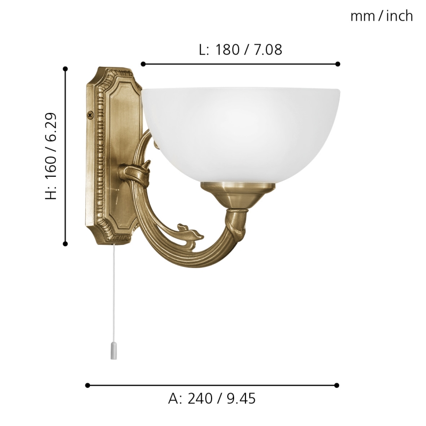 Eglo - Sienas lampa 1xE14/40W/230V