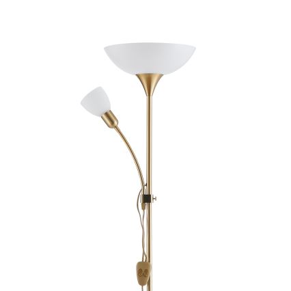 EGLO - Grīdas stāvlampa 1xE27/60W + 1xE14/25W zelta