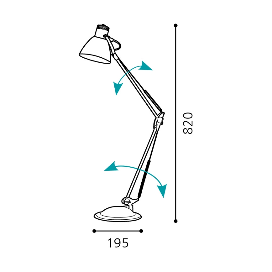Eglo 82939 - Galda lampa TIME 1xE27/60W/230V