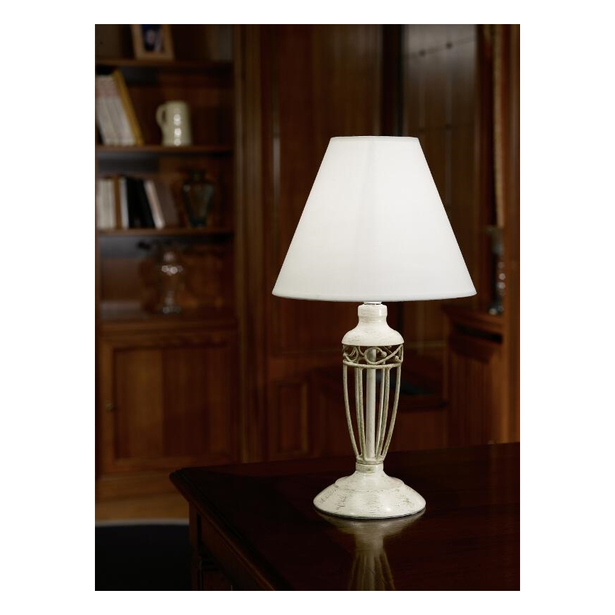 EGLO 83141 - Galda lampa antīka 1xE14/60W zelta / bēša