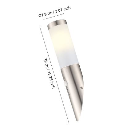 EGLO - Āra sienas gaismeklis ar sensoru 1xE27/15W IP44