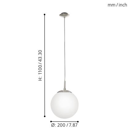 EGLO - Lustra ar auklu 1xE27/60W/230V d. 20 cm