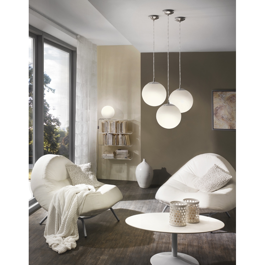 EGLO - Lustra ar auklu 1xE27/60W/230V d. 30 cm balta