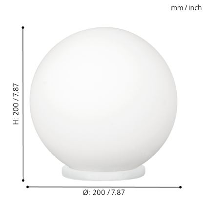 EGLO - Galda lampa 1xE27/60W/230V d. 20 cm