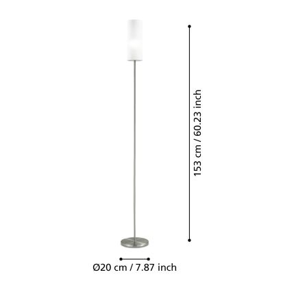 EGLO - Grīdas lampa 1xE27/40W balta