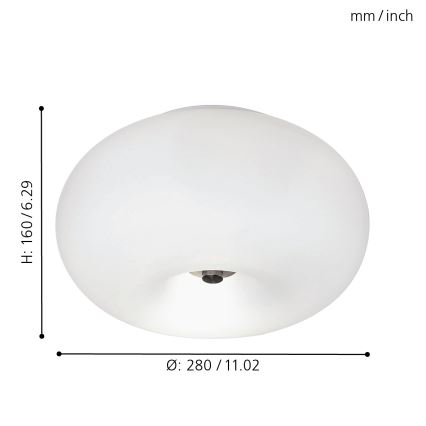 EGLO - Griestu lampa OPTICA 2xE27/60W d. 28 cm
