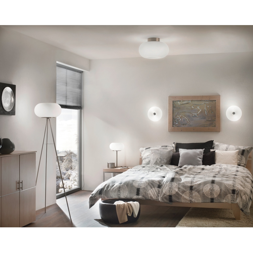 EGLO - Griestu lampa OPTICA 2xE27/60W/230V opāla stikls d. 35 cm