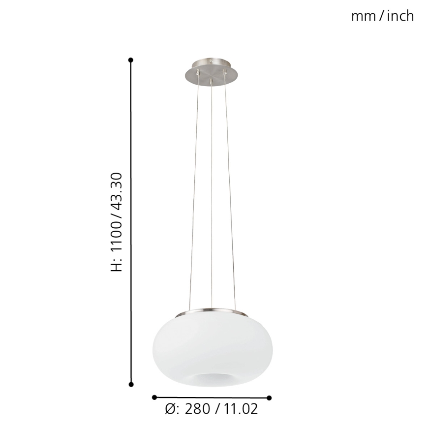 EGLO - Lustra ar auklu OPTICA 2xE27/60W d. 28 cm