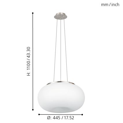 EGLO - Lustra ar auklu OPTICA 2xE27/60W d. 45 cm