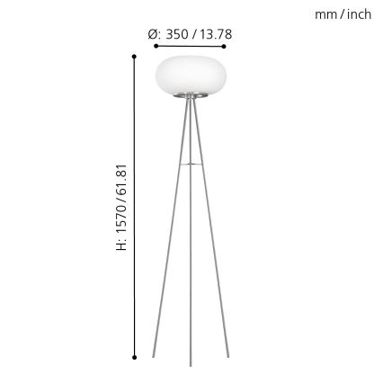 EGLO - Grīdas stāvlampa OPTICA 2xE27/60W d. 35 cm