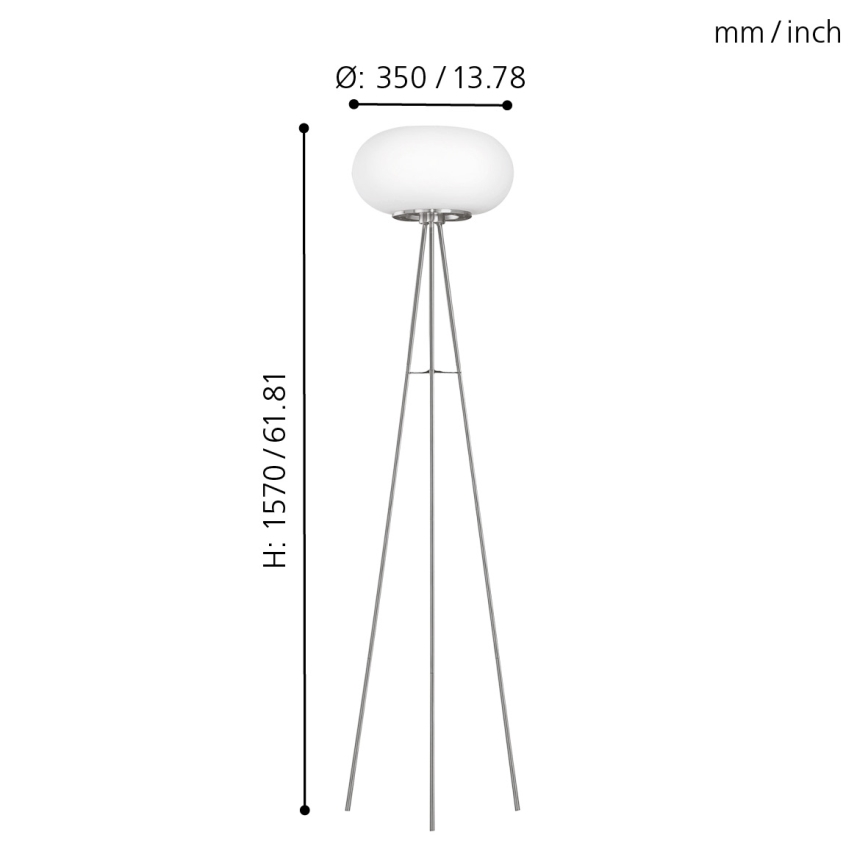 EGLO - Grīdas stāvlampa OPTICA 2xE27/60W d. 35 cm