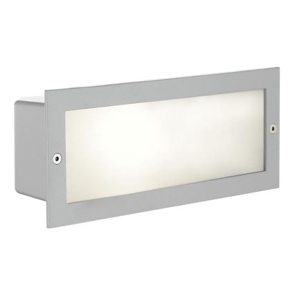 EGLO 88008 - Āra iebūvējamais gaismeklis ZIMBA 1xE27/60W sudraba/balts IP44