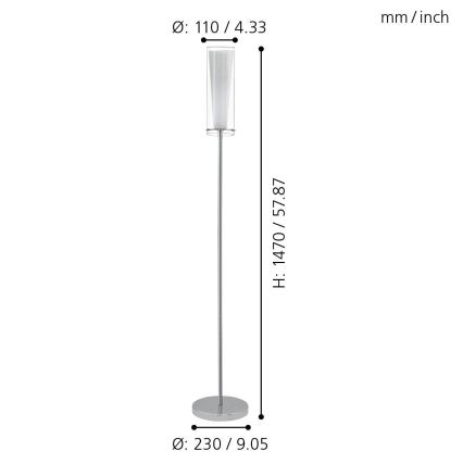 EGLO - Grīdas lampa 1xE27/60W